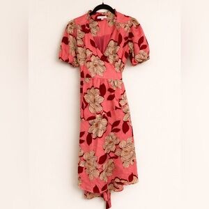 Draper James Women's Pink Floral Wrap Dress